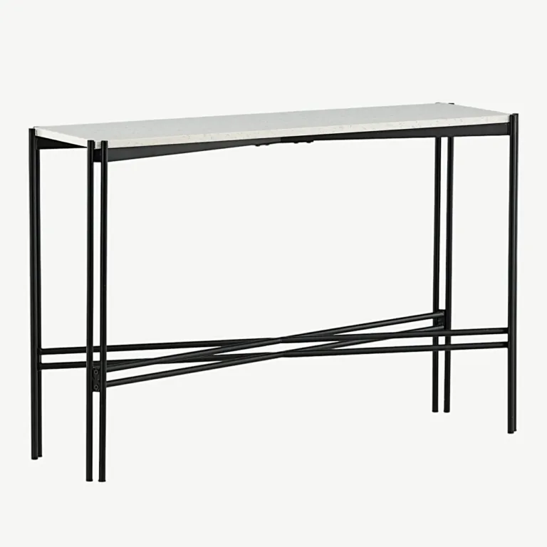 Abilaud Razzia valgest terrazzo'st mustadel terasjalgadel, 110×30×75 cm - 18036-680