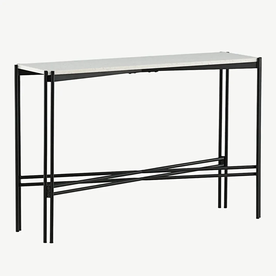 Abilaud Razzia valgest terrazzo’st mustadel terasjalgadel, 110×30×75 cm, 18036-680 – 3