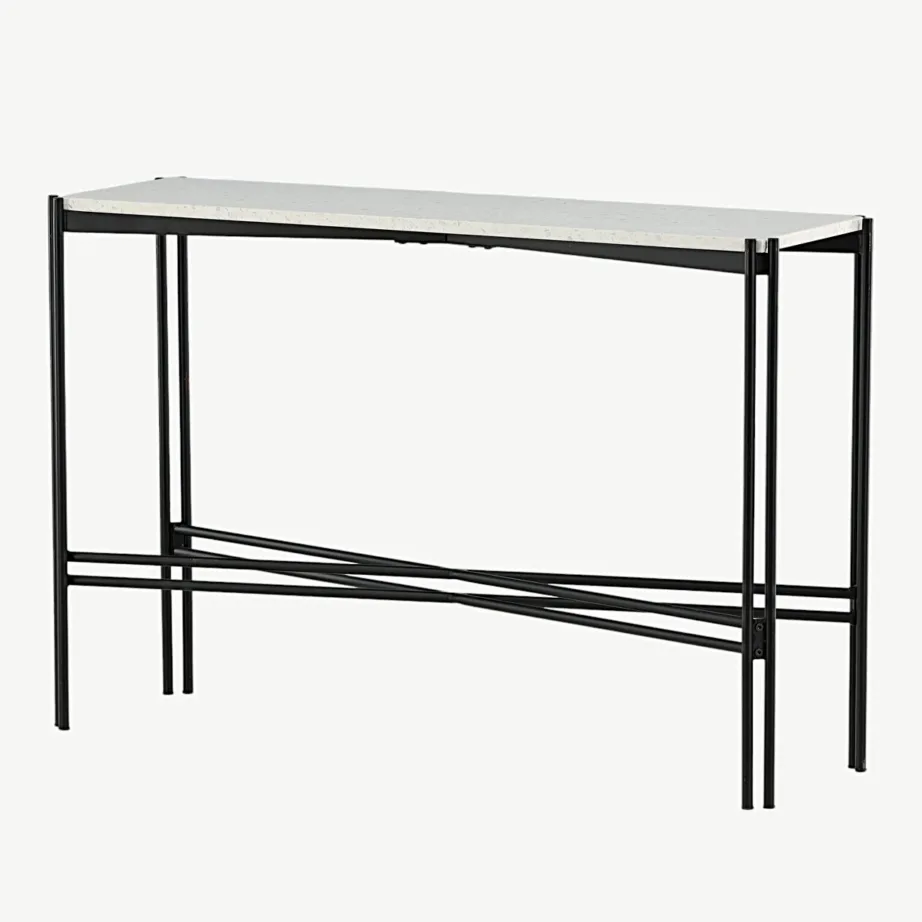 Abilaud Razzia valgest terrazzo’st mustadel terasjalgadel, 110×30×75 cm, 18036-680 – 5