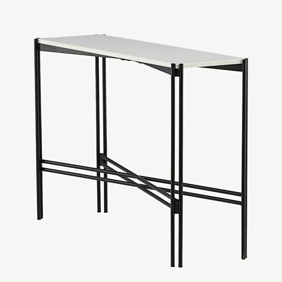 Abilaud Razzia valgest terrazzo’st mustadel terasjalgadel, 110×30×75 cm, 18036-680 – 6