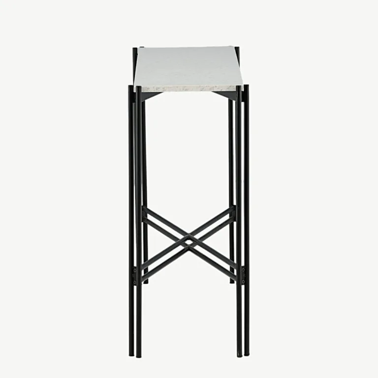 Abilaud Razzia valgest terrazzo'st mustadel terasjalgadel, 110×30×75 cm - 18036-680