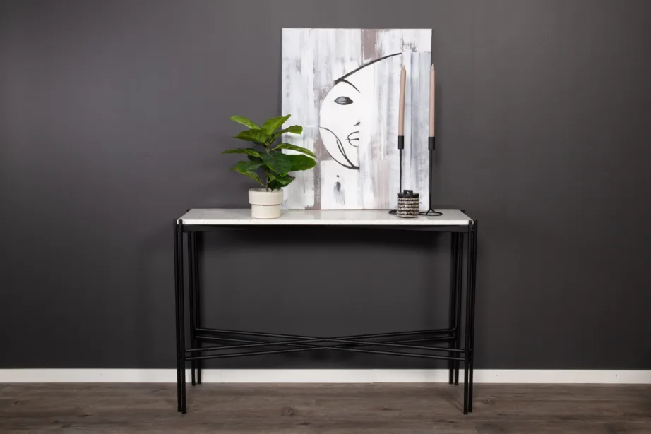 Abilaud Razzia valgest terrazzo’st mustadel terasjalgadel, 110×30×75 cm, 18036-680 – 11