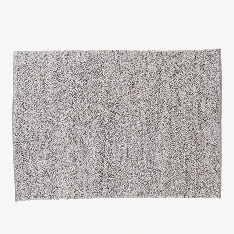 Käsitsi kootud helehall villavaip Jajru, 200 × 300 cm (vill ja viskoos) - 18037-331