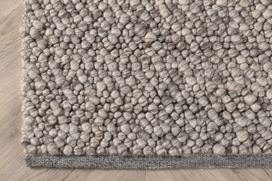 Käsitsi kootud helehall villavaip Jajru, 200 × 300 cm (vill ja viskoos), 18037-331 – 5