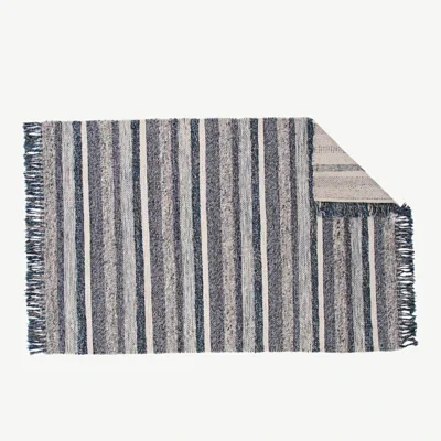 Villane triibuline vaip Agra sinise-halli mustriga, 170 × 240 cm - 18039-337