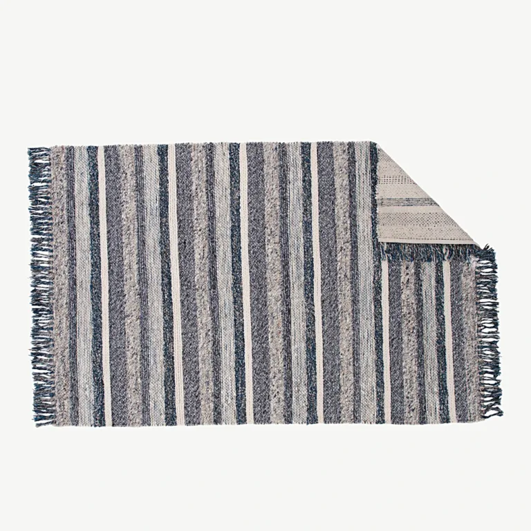 Villane triibuline vaip Agra sinise-halli mustriga, 170 × 240 cm - 18039-337