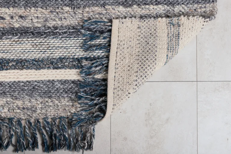 Villane triibuline vaip Agra sinise-halli mustriga, 170 × 240 cm - 18039-337