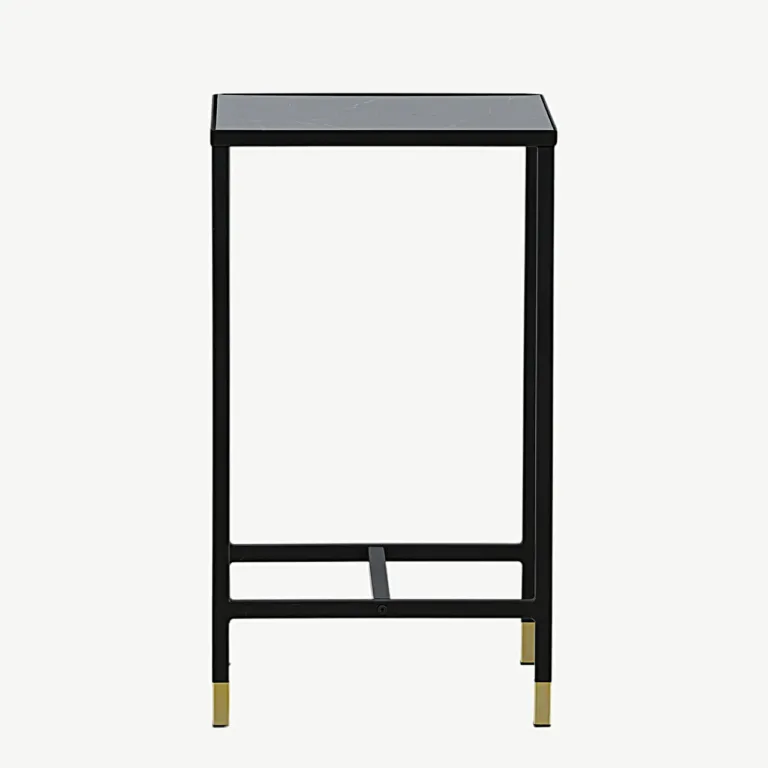 Must klaasist öökapp Dipp Square kuldsete detailidega, 40x40x70 cm - 18041-458