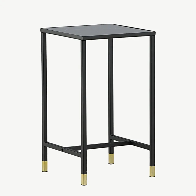 Must klaasist öökapp Dipp Square kuldsete detailidega, 40x40x70 cm - 18041-458