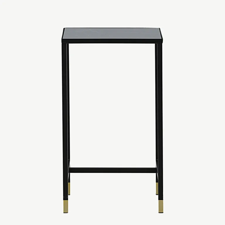 Must klaasist öökapp Dipp Square kuldsete detailidega, 40x40x70 cm - 18041-458