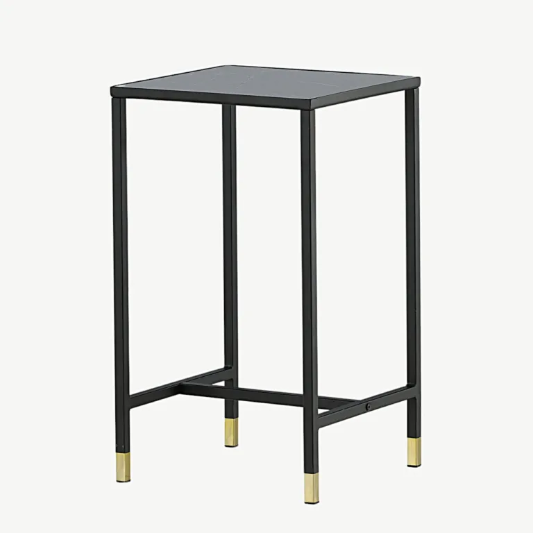 Must klaasist öökapp Dipp Square kuldsete detailidega, 40x40x70 cm - 18041-458