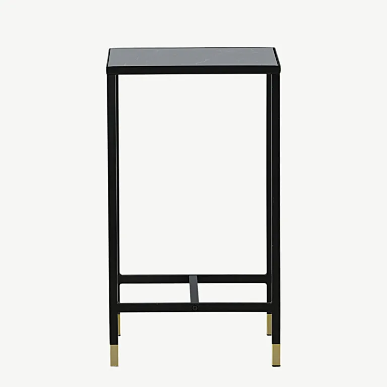 Must klaasist öökapp Dipp Square kuldsete detailidega, 40x40x70 cm - 18041-458