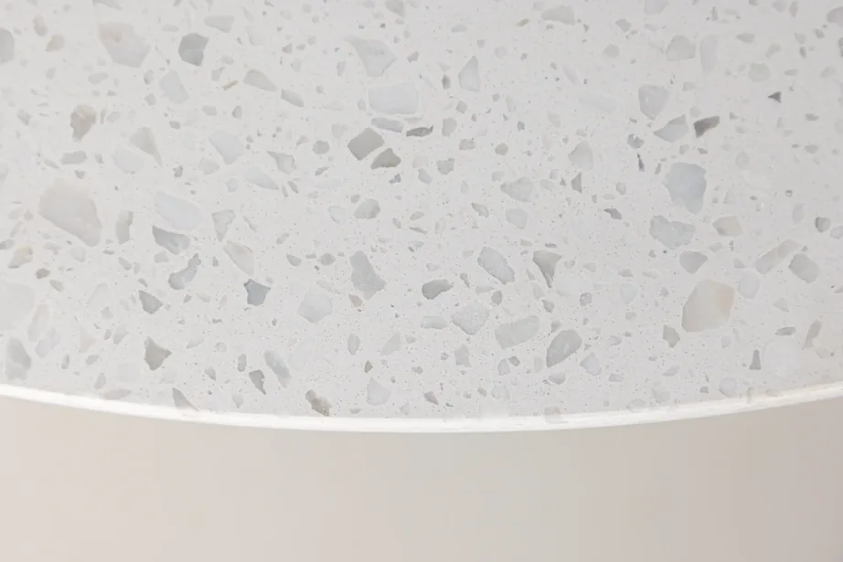 Ümmargune söögilaud Razzia valgest terrazzo’st musta terasraamiga, ø106 cm, 18042-680 – 10