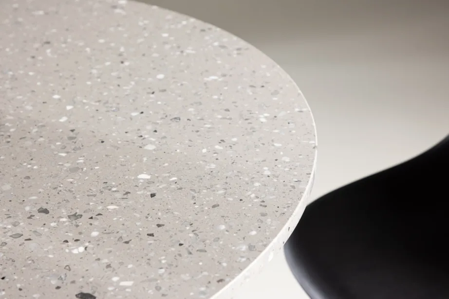 Razzia ümmargune söögilaud hallist terazzost ja mustast terasest, ø106 cm, 18042-685 – 9