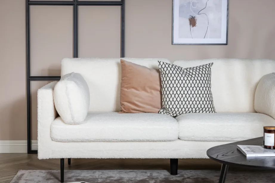 3-kohaline valge bukleekangaga diivan Boom, mustad terasjalad, 18045-000 – 8