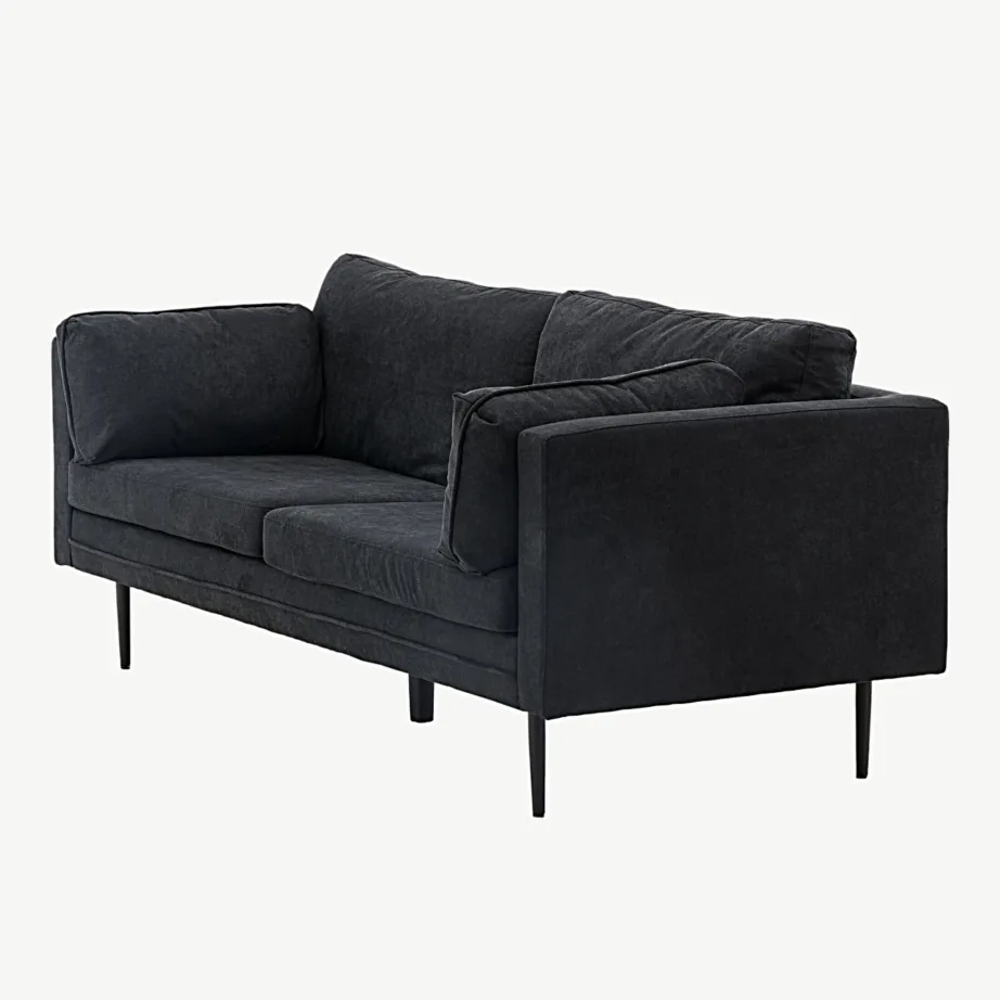 Boom 3-kohaline diivan, musta kangaga ja metalljalgadega, 18045-100 – 6