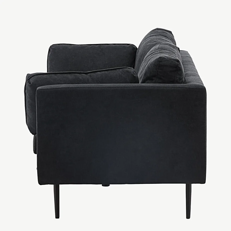 Boom 3-kohaline diivan, musta kangaga ja metalljalgadega, 18045-100 – 7