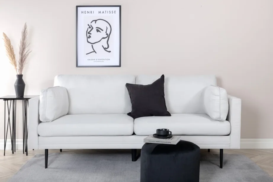 3-kohaline helebeež diivan Boom mustade metalljalgadega (polüester), 18045-660 – 8