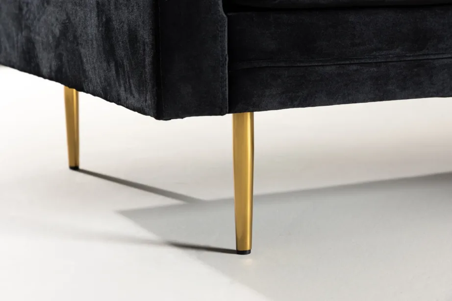 Kolmekohaline must sametdiivan Boom kuldsete jalgadega, 18045-888 – 10