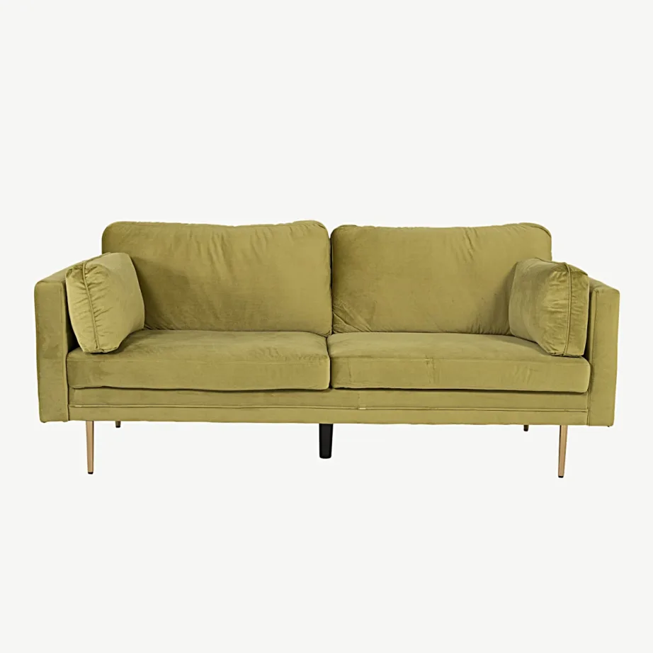 Kolmekohaline roheline sametdiivan Boom kuldsete metalljalgadega, 18045-894 – 4