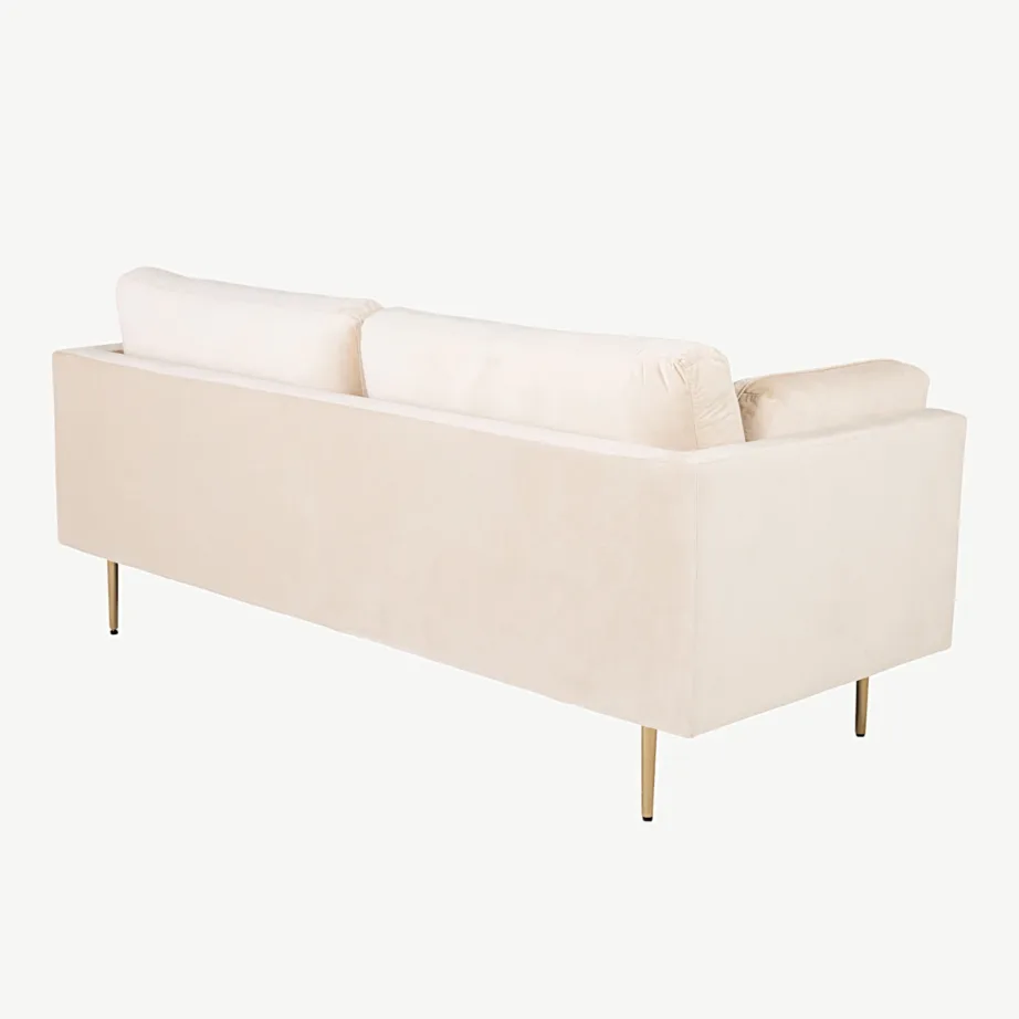 Beež sametdiivan Boom, 3-kohaline, kuldsete metalljalgadega, 18045-980 – 5