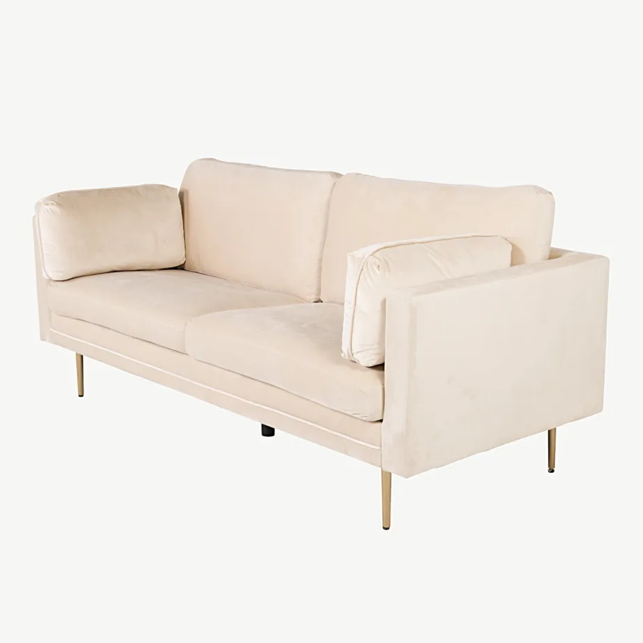 Beež sametdiivan Boom, 3-kohaline, kuldsete metalljalgadega, 18045-980 – 6