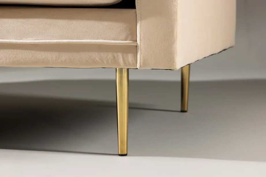 Beež sametdiivan Boom, 3-kohaline, kuldsete metalljalgadega, 18045-980 – 10