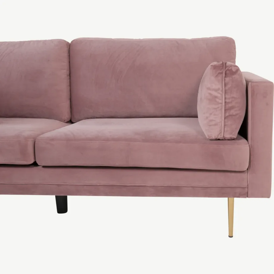 Tolmuroosa sametdiivan Boom, 2–3-kohaline, kuldsete metalljalgadega, 18045-989 – 5