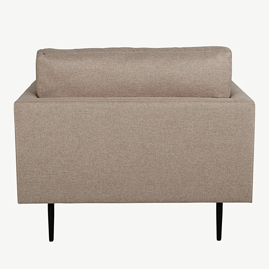 Beežist kangast tugitool Boom mustade terasjalgadega, 18046-657 – 5