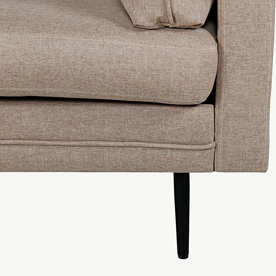 Beežist kangast tugitool Boom mustade terasjalgadega, 18046-657 – 6