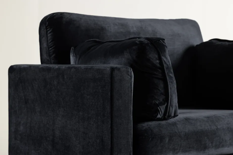 Mustast sametist tugitool Boom kuldsete terasjalgadega, 18046-888 – 9