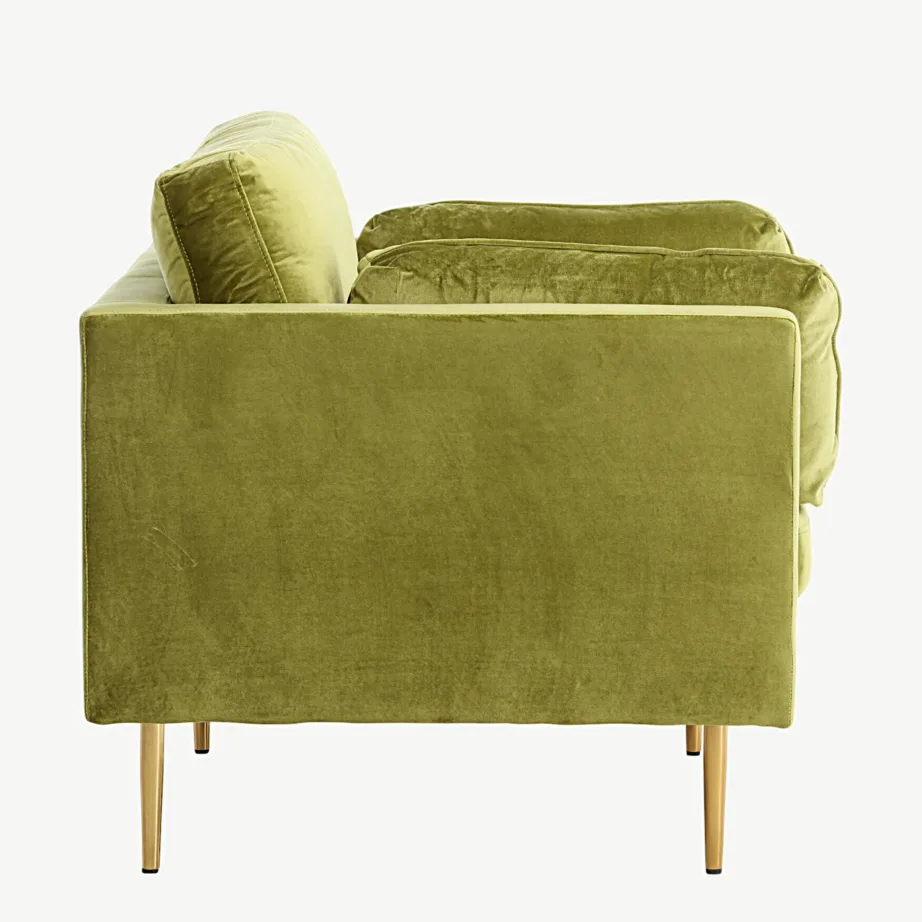 Heleroheline sametist tugitool Boom kuldsete jalgadega, 18046-894 – 2