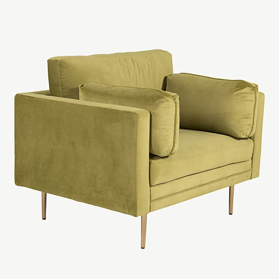 Heleroheline sametist tugitool Boom kuldsete jalgadega, 18046-894 – 6