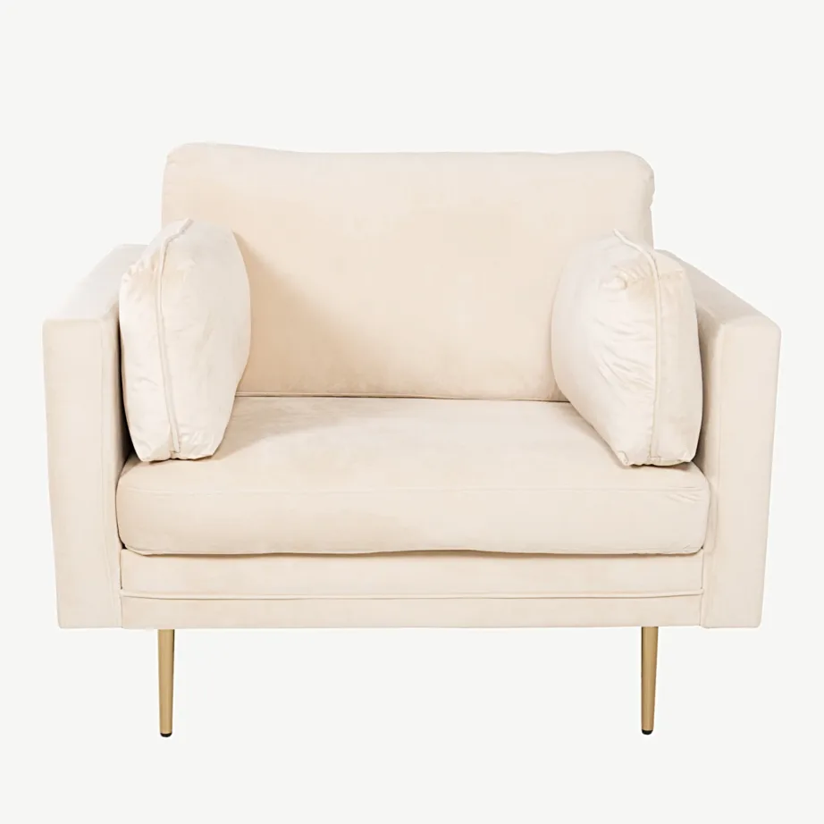 Helebeežist sametist tugitool kuldsete jalgadega, Boom sari, 18046-980 – 2