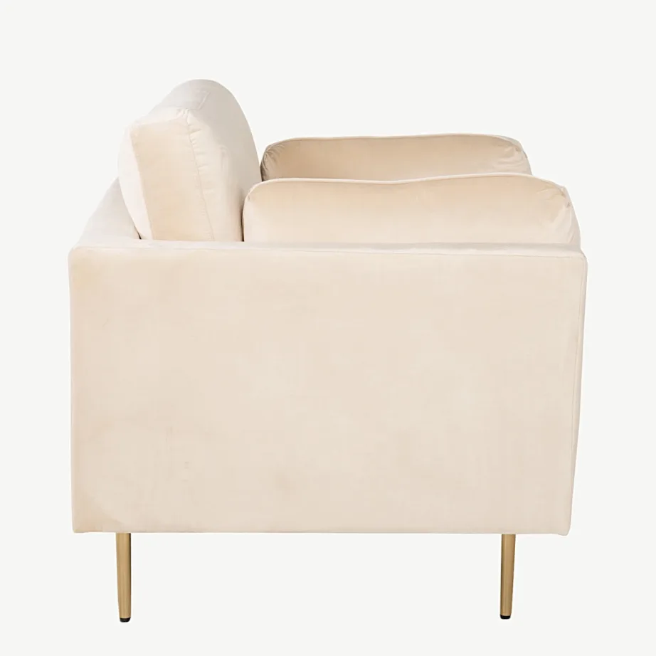 Helebeežist sametist tugitool kuldsete jalgadega, Boom sari, 18046-980 – 4