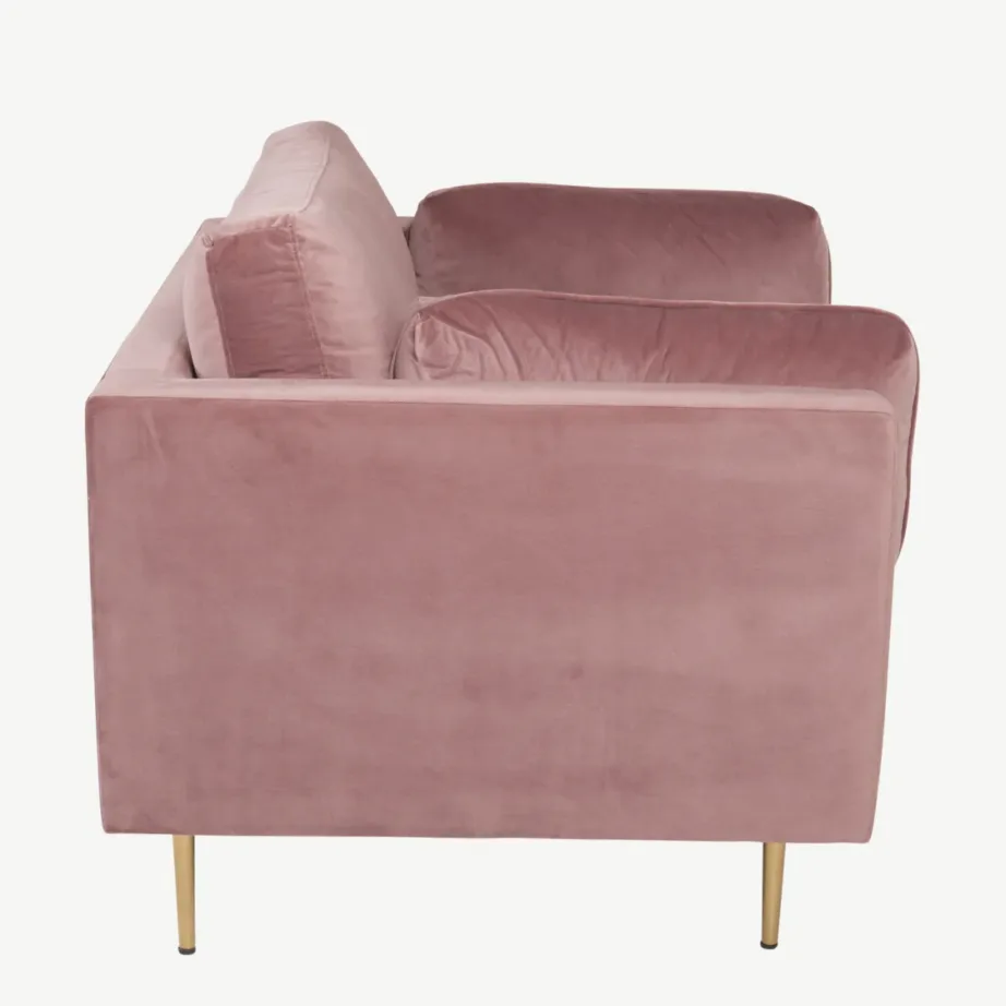 Vanaroosast sametist tugitool Boom kuldsete jalgadega, 18046-989 – 3