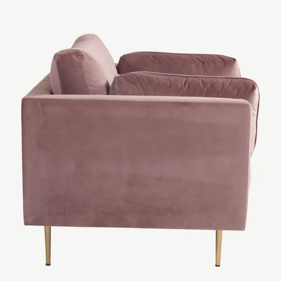 Vanaroosast sametist tugitool Boom kuldsete jalgadega, 18046-989 – 5