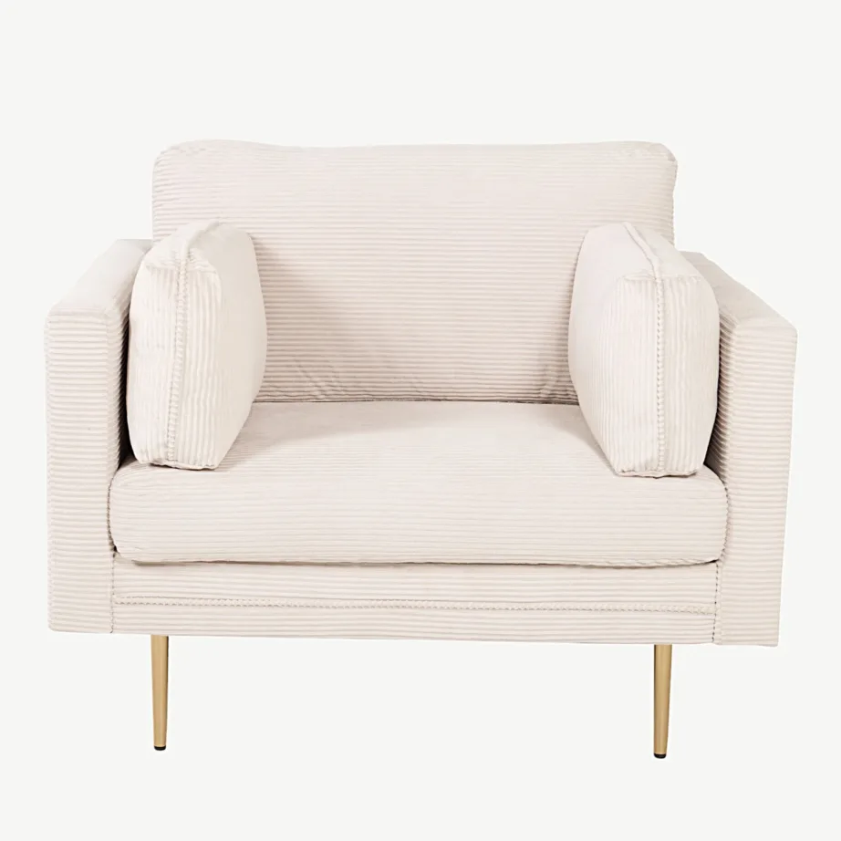 Helebeežist sametist tugitool Boom kuldsete jalgadega, 18046-995 – 4