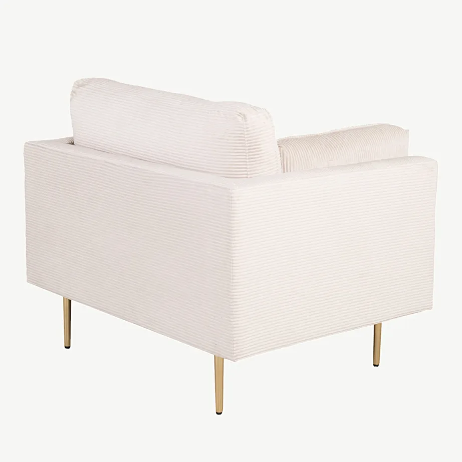 Helebeežist sametist tugitool Boom kuldsete jalgadega, 18046-995 – 5