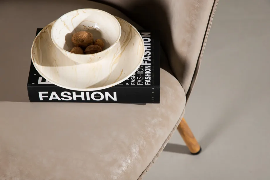 Beež PU-kattega lounge-tool Polar tammepuidu imitatsiooniga terasjalgadel, 18048-211 – 9