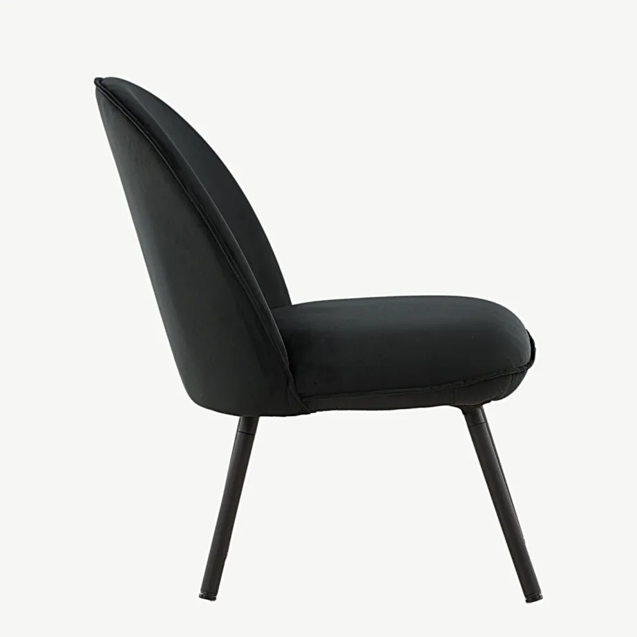 Polar must velvetkangaga lounge-tool terasjalgadega, 18048-212 – 2