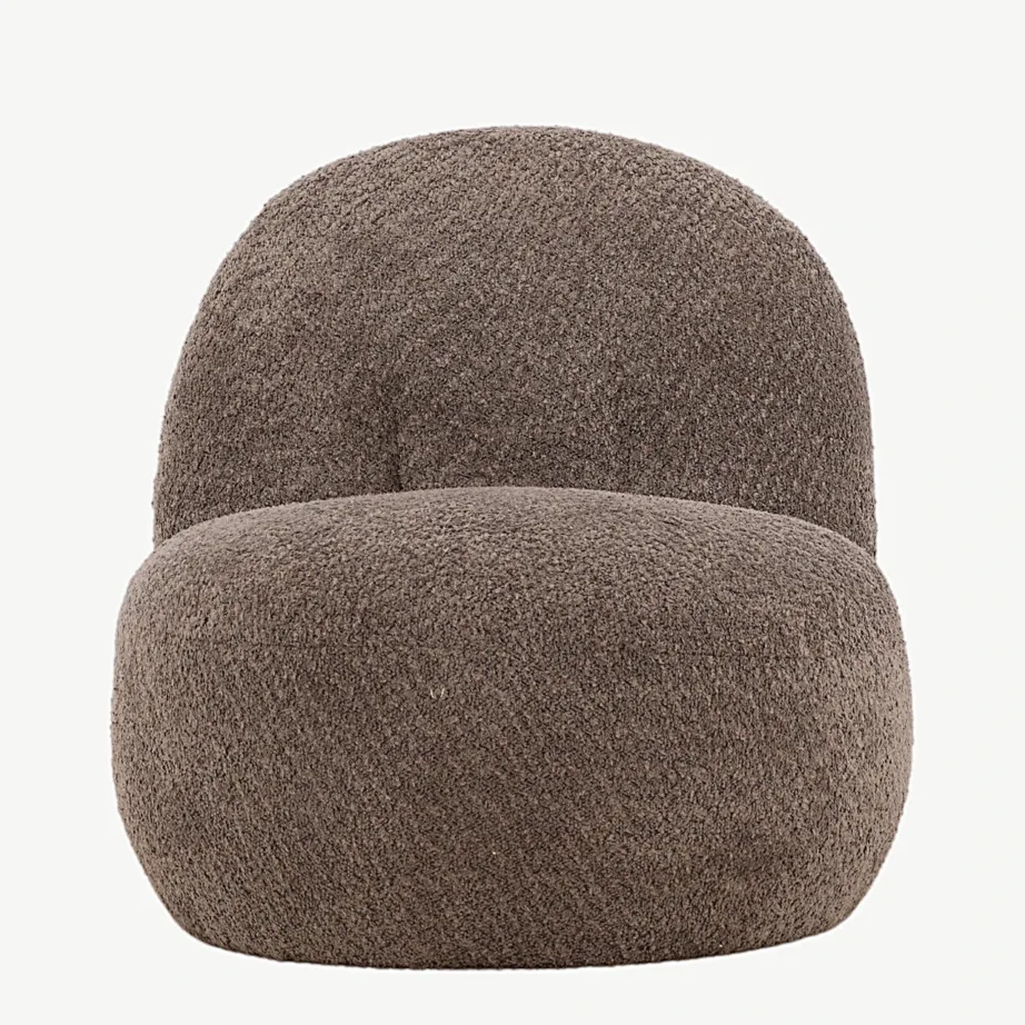 Pruunist buklee-kangast lounge-tugitool Omaha – põhjamaine disain, 18048-293 – 4