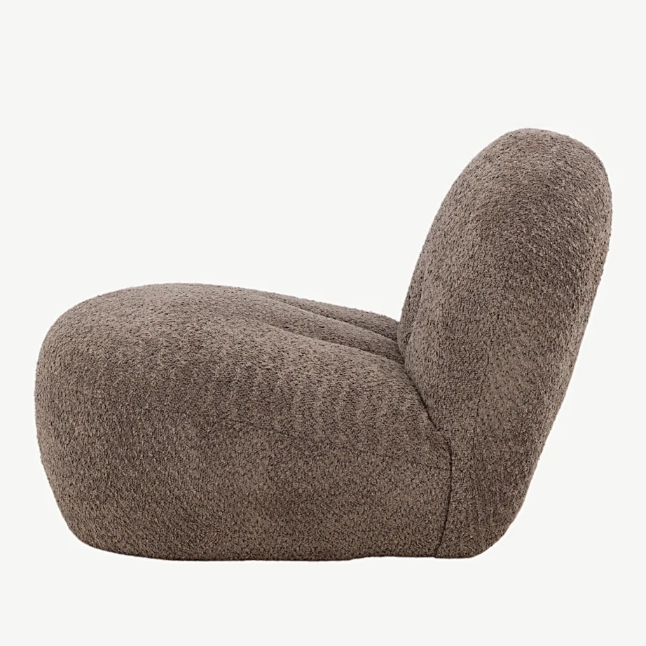 Pruunist buklee-kangast lounge-tugitool Omaha – põhjamaine disain, 18048-293 – 7