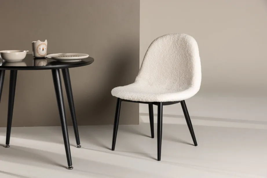 Polar laste söögitool valge bukleekangaga, mustade terasjalgadega, 18061-101 – 8