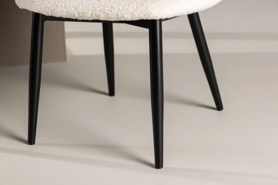 Polar laste söögitool valge bukleekangaga, mustade terasjalgadega, 18061-101 – 10