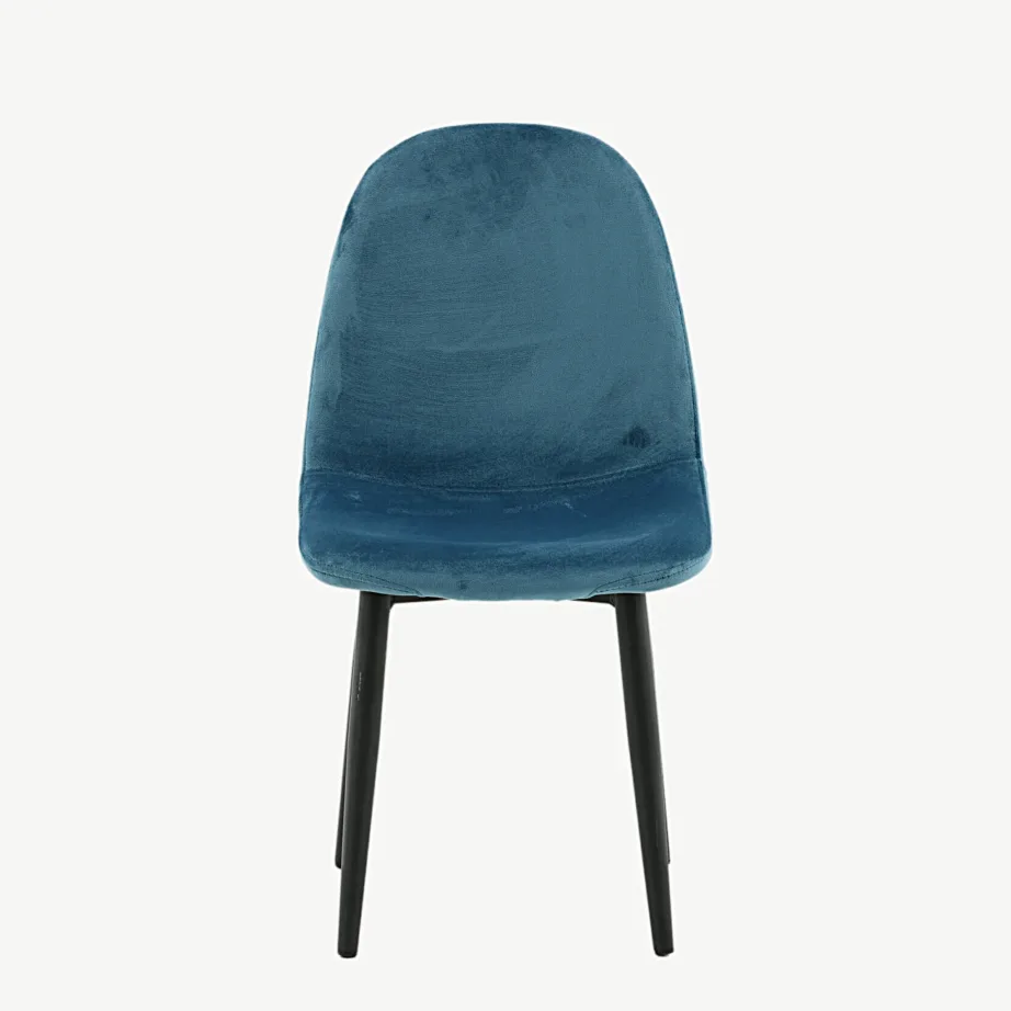 Sinisest sametist lastetool Polar Kids, mustad metalljalad, 18061-887 – 4