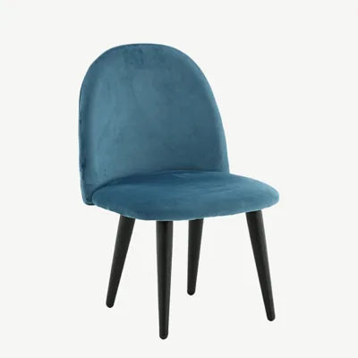 Sinine sametist laste tool mustade metalljalgadega Velvet Kids - 18062-887