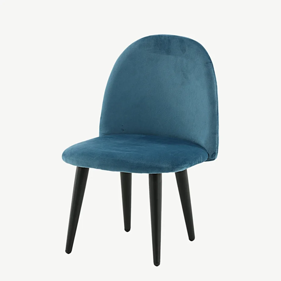 Sinine sametist laste tool mustade metalljalgadega Velvet Kids, 18062-887 – 5