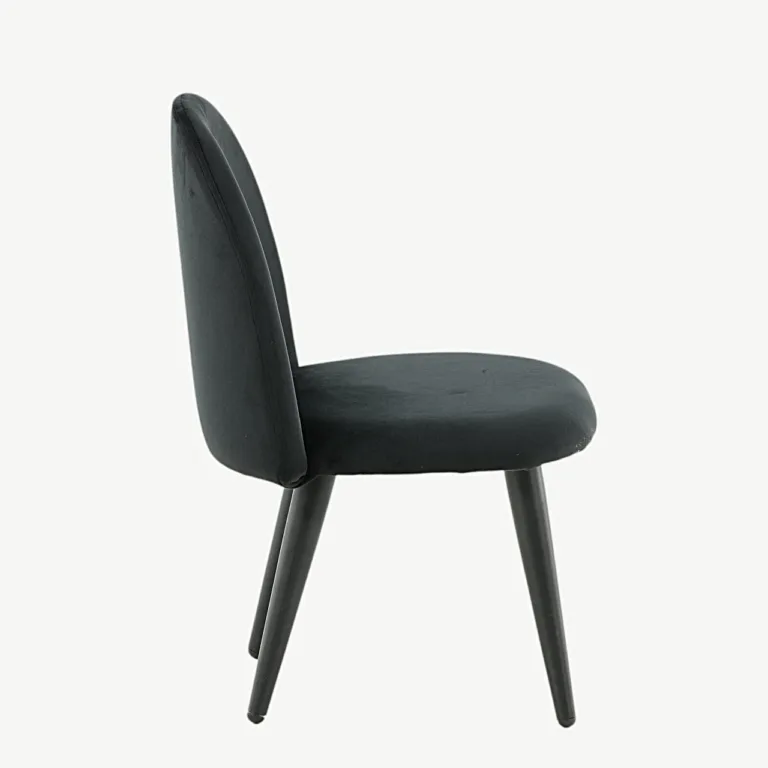 Mustast velvetist lastetool valge metallraamiga „Velvet Kids” - 18062-888