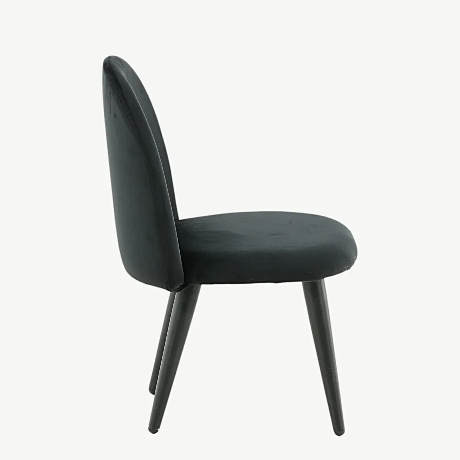 Mustast velvetist lastetool valge metallraamiga „Velvet Kids”, 18062-888 – 2